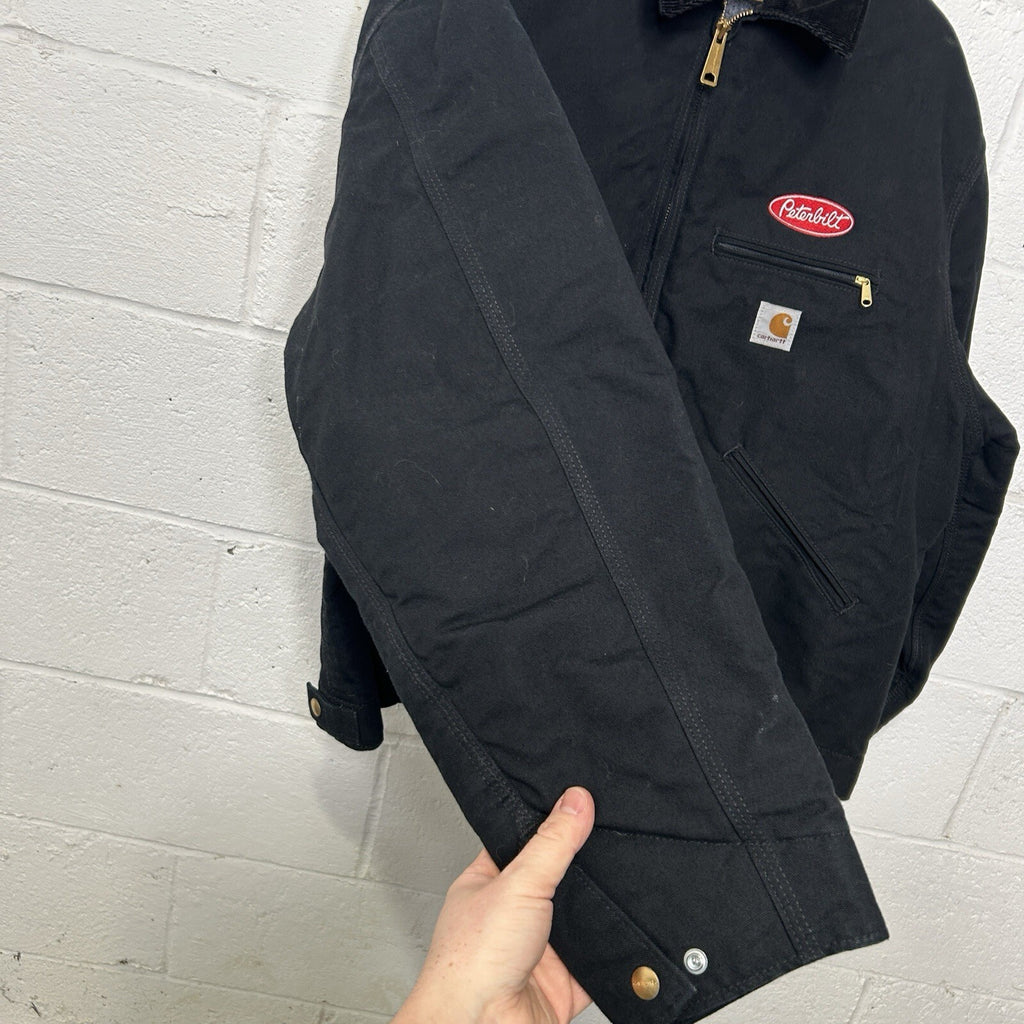 Y2K Carhartt Blanket-Lined Detroit Jacket “Black Peterbilt” J001 BLK Men’s XL