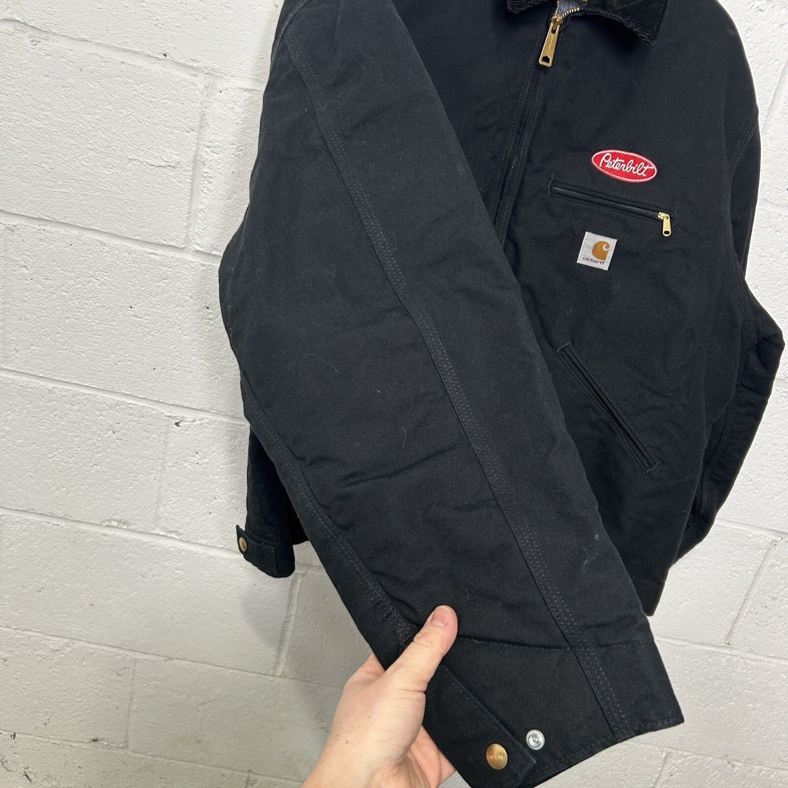 Y2K Carhartt Blanket-Lined Detroit Jacket “Black Peterbilt” J001 BLK Men’s XL