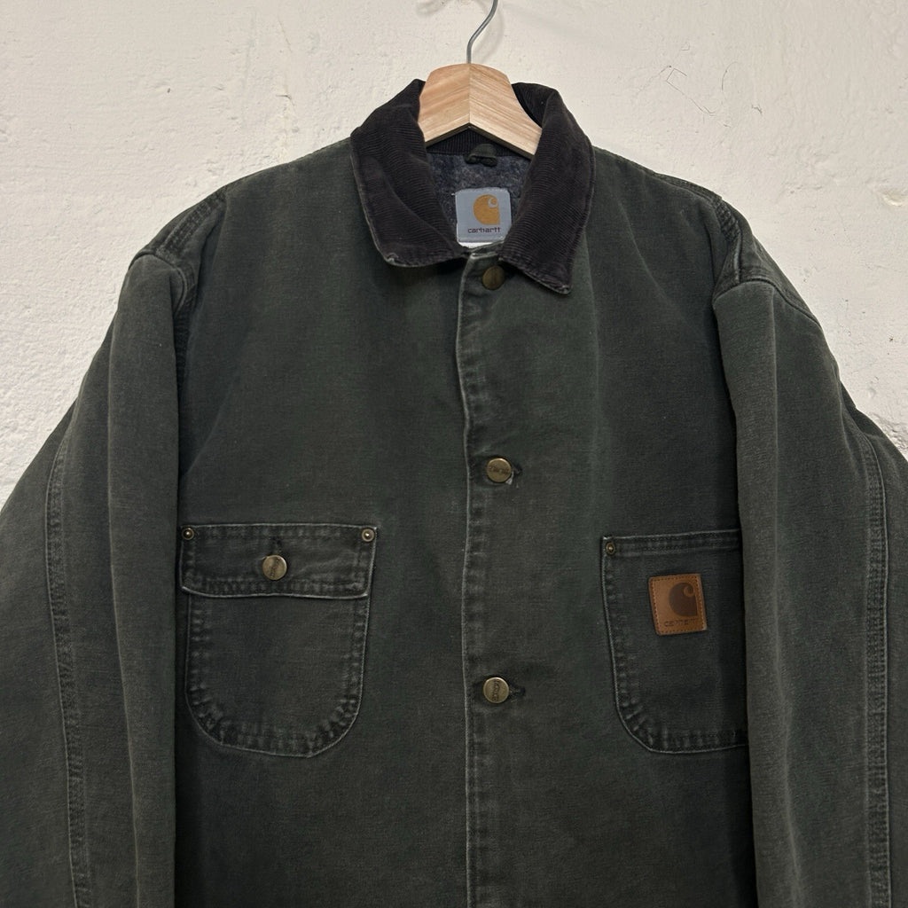 Vintage Carhartt Blanket-Lined Chore Coat “Moss Green” C02 MOS Men’s Large