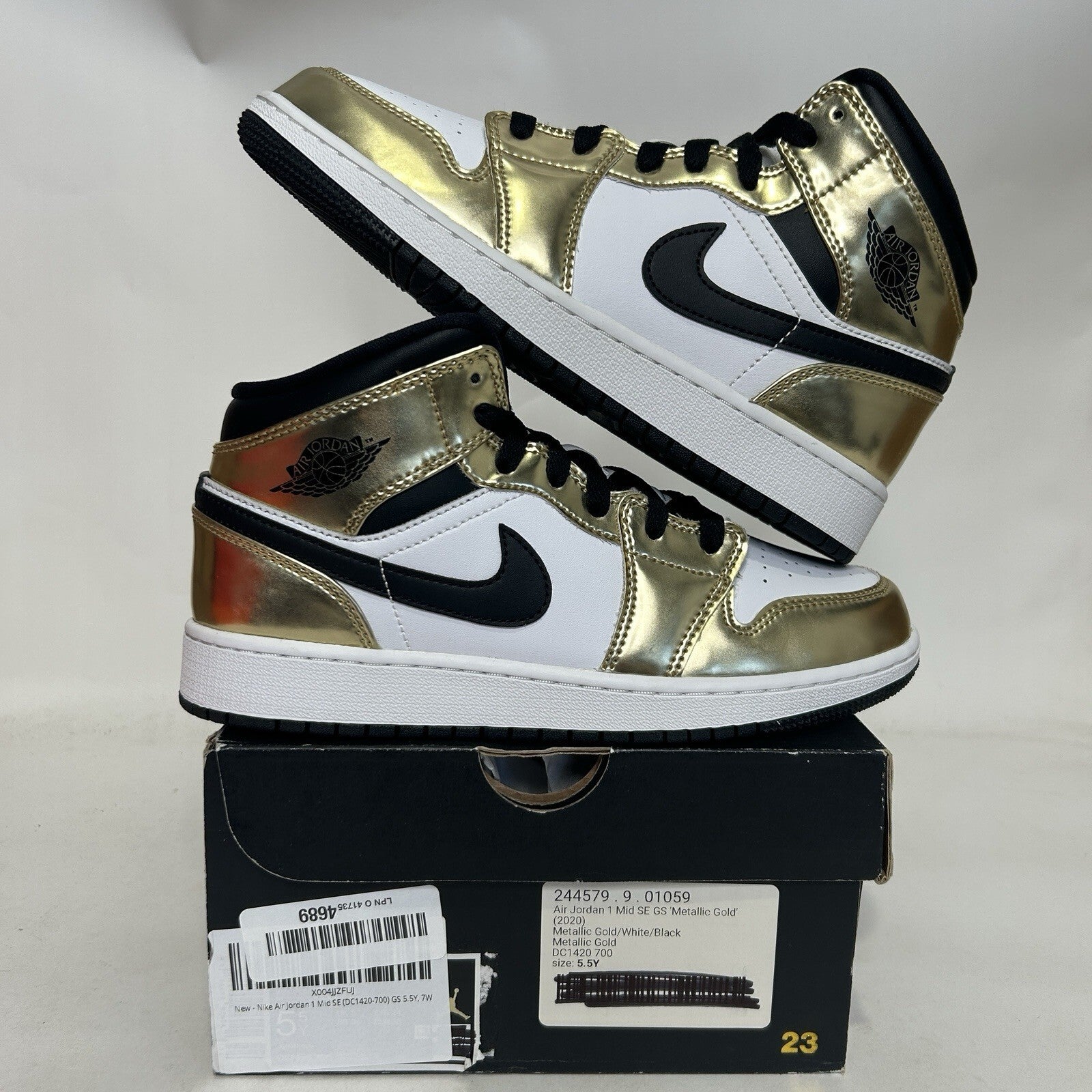 Nike Air Jordan 1 Mid SE GS “Metallic Gold” DC1420-700 5.5Y/Women’s 7 New