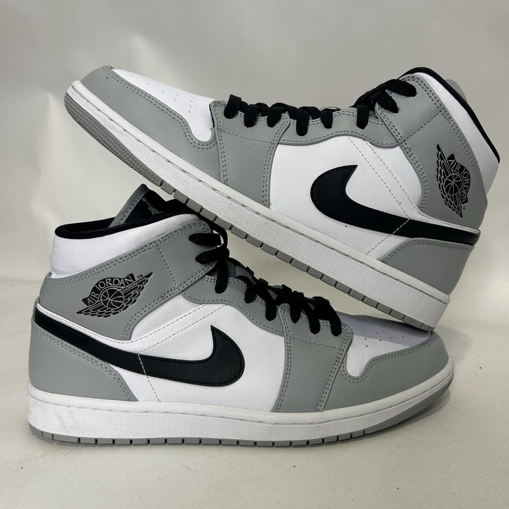 Nike Air Jordan 1 Mid Retro “Light Smoke Grey” 554724-092 Men’s 11 Worn