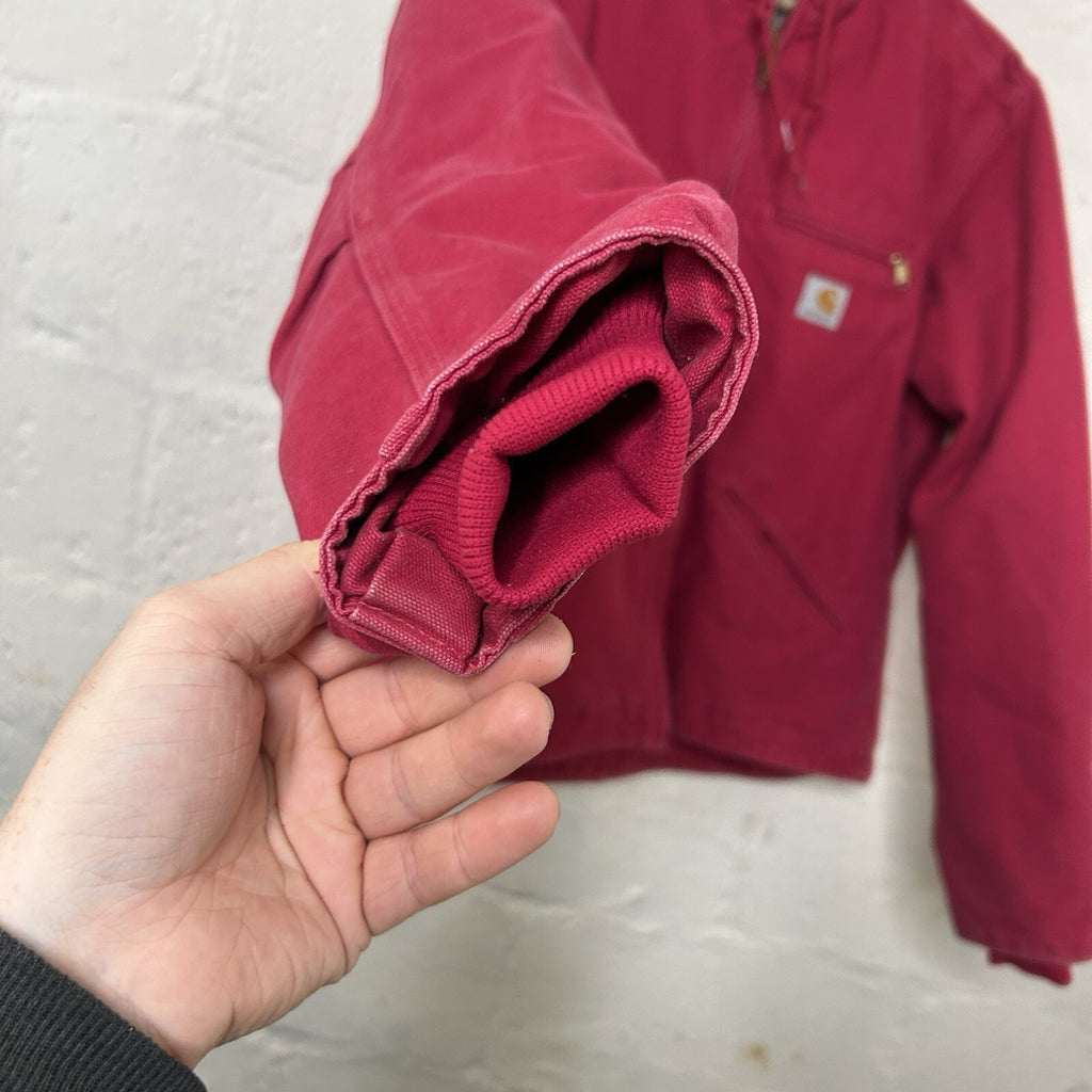 Carhartt Sherpa-Lined Hooded Detroit Jacket “Scarlet Red”WJ141 SCA Women’s Large