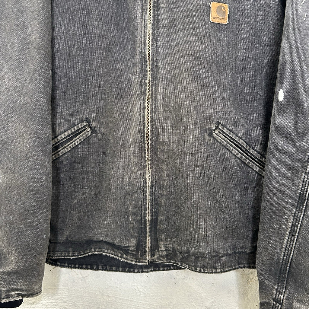 Vintage Carhartt Sherpa-Lined Hooded Detroit Jacket “Black” J141 BLK Men’s XL
