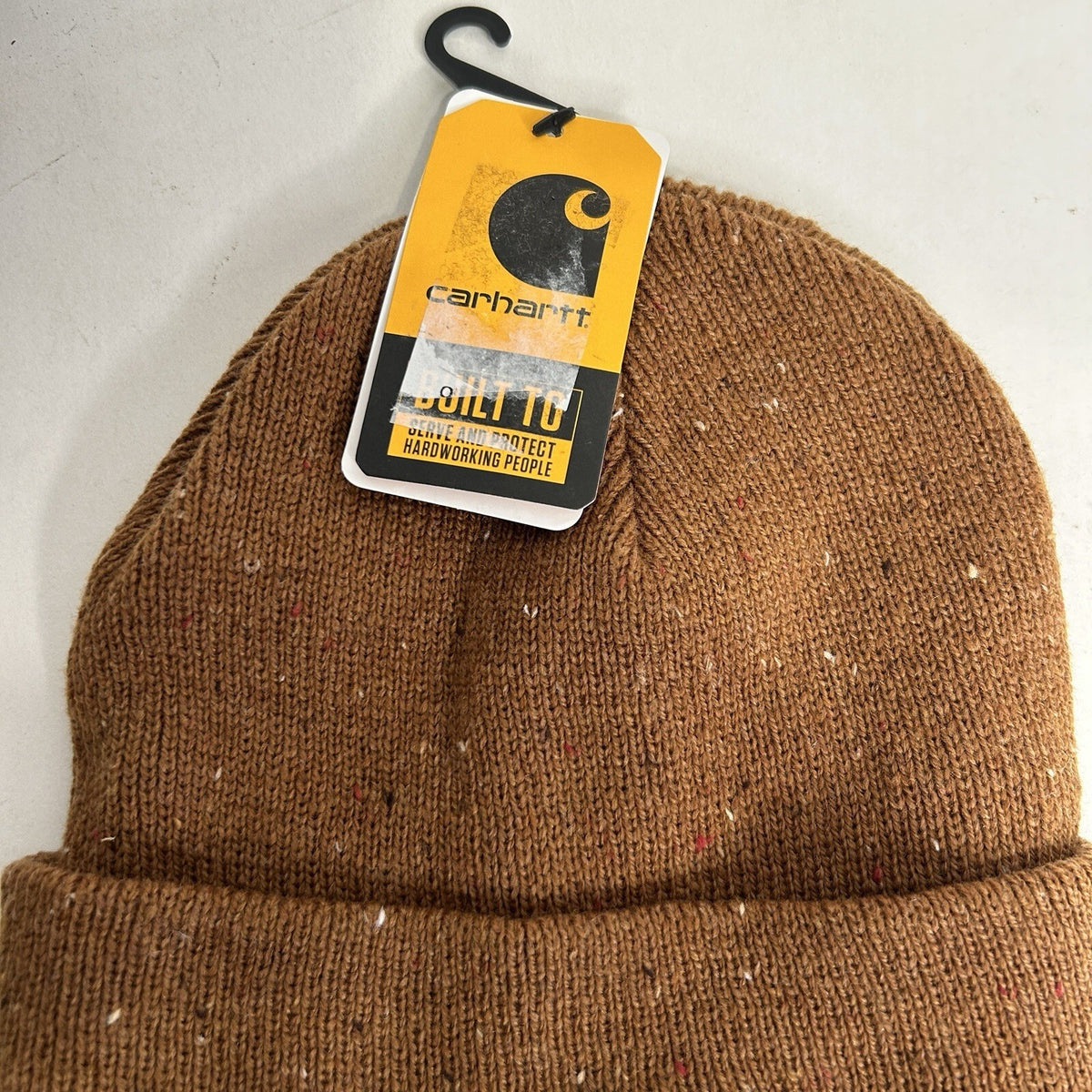 Carhartt Anglistic Speckled Fold Over Beanie “Brown” One Size New