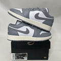 Nike Air Jordan 1 Low Retro (GS) “Stealth Grey/White-Sail” 553560-053 6Y/7.5W