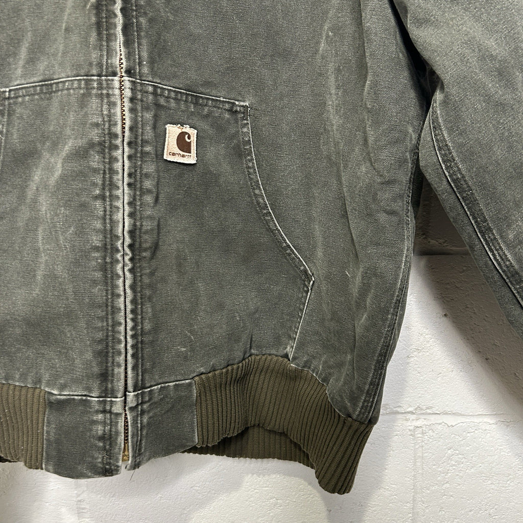Vintage Carhartt Quilted Hooded Active Jacket “Moss” J130 MOS Men’s X-Large
