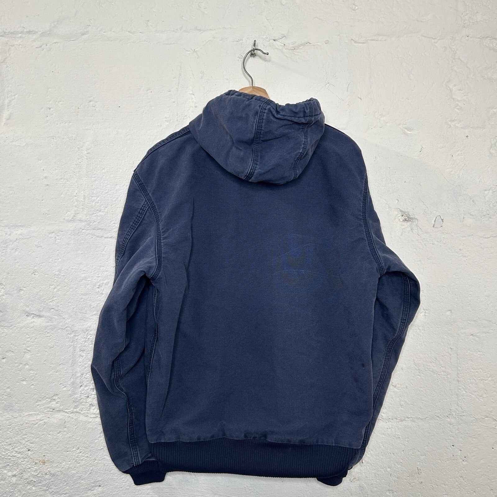 Y2K Carhartt Quilted Hooded Active Jacket “Navy Blue” 376–20 Men’s Medium