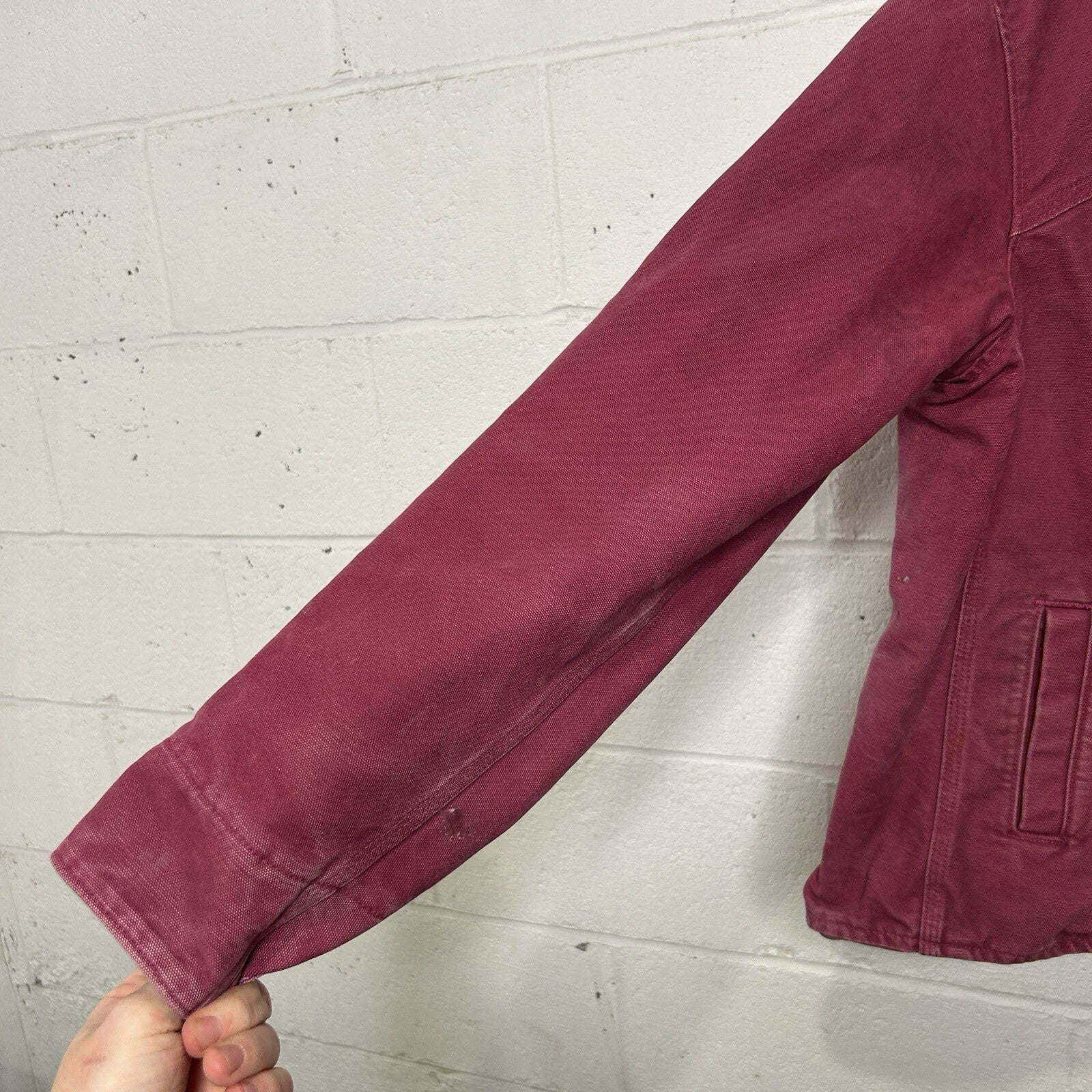 Y2K Carhartt Sherpa-Lined Sandstone Berkley Jacket “Merlot” 100657-648 Women’s M