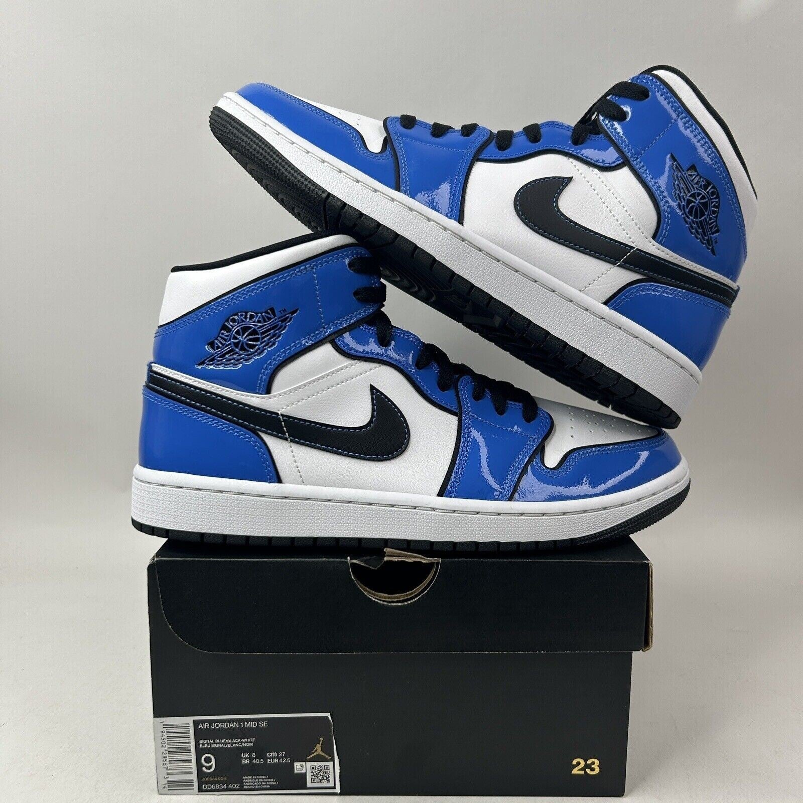 Nike Shoes Air Jordan 1 Mid Retro “Signal Blue” DD6834-402 Men’s 9 Worn