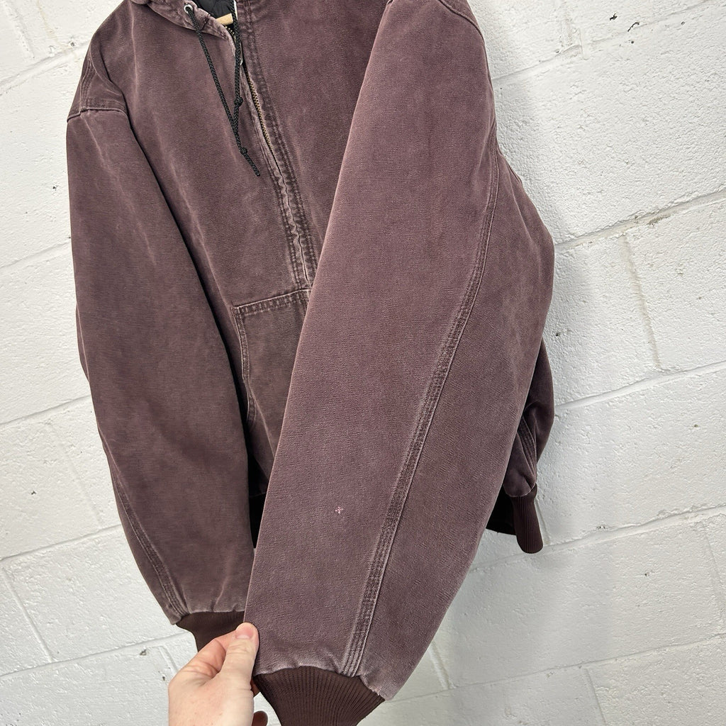 Vintage Carhartt Quilted Hooded Active Jacket “Burgundy/Wine” J06 BRG Men’s XL