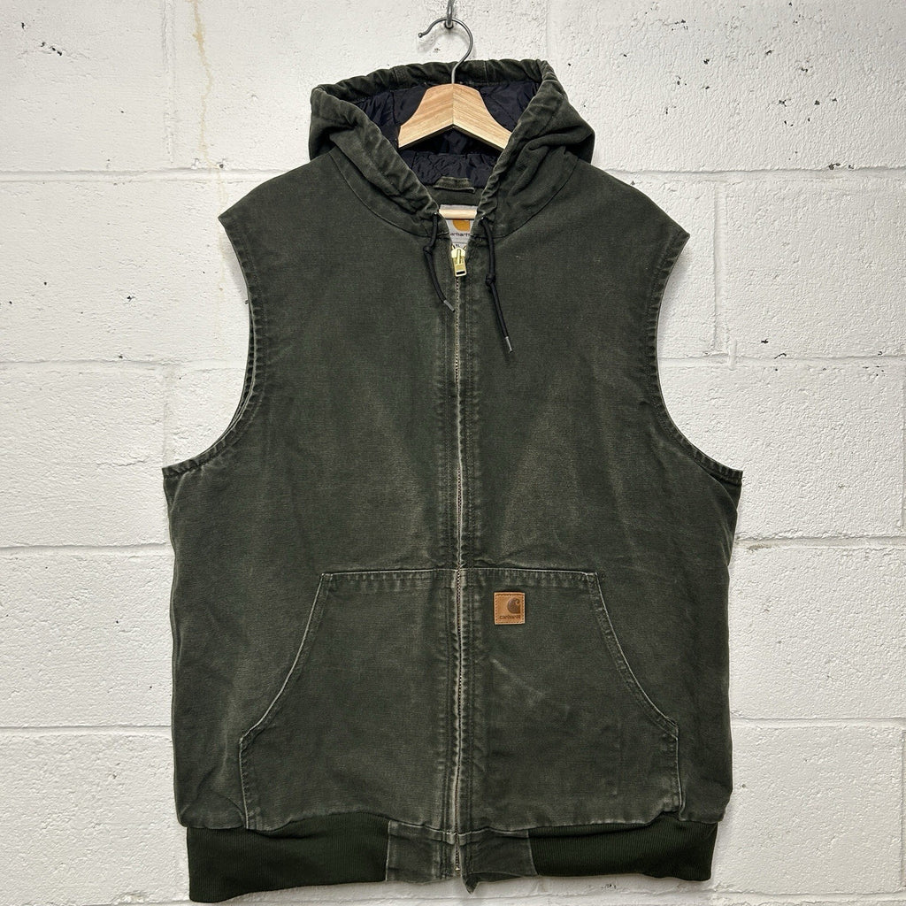 Carhartt Hooded Quilted Canvas Vest “Moss Green” 100121
