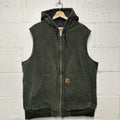 Carhartt Hooded Quilted Canvas Vest “Moss Green” 100121