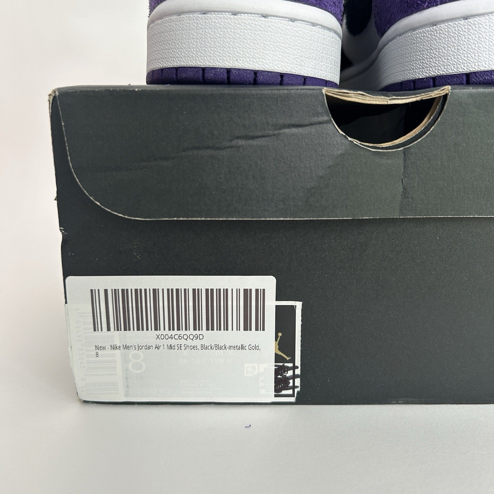 Nike Air Jordan 1 Mid SE "Varsity Purple" White 852542-105 Men's 8 New