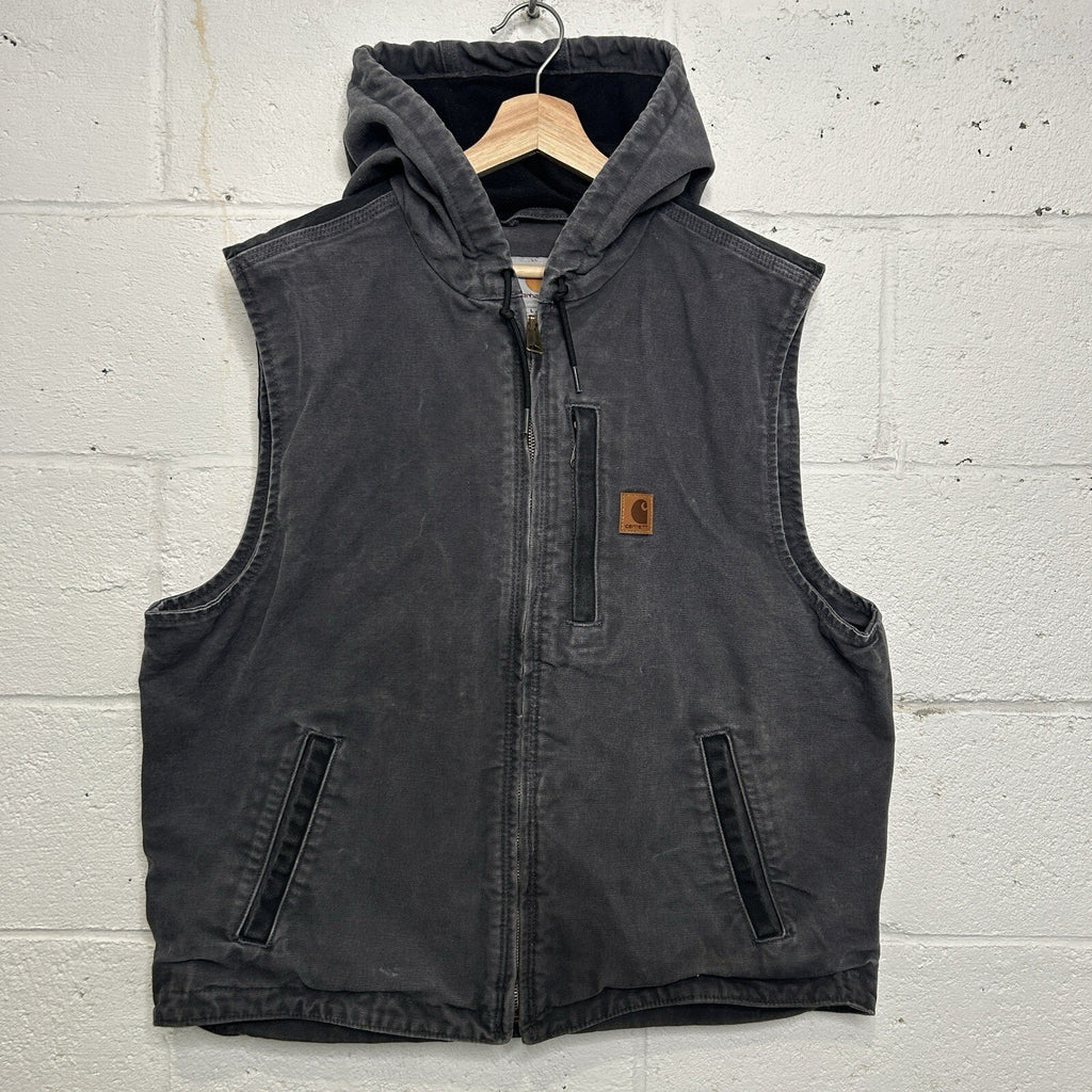 Carhartt Fleece-Lined Knoxville Hooded Vest “Shadow Grey”