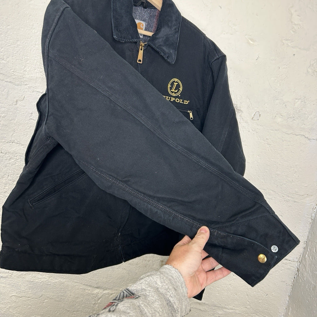 Vintage Carhartt Blanket-Lined Detroit Jacket “Black” Leupold J001 BLK Men’s LRG
