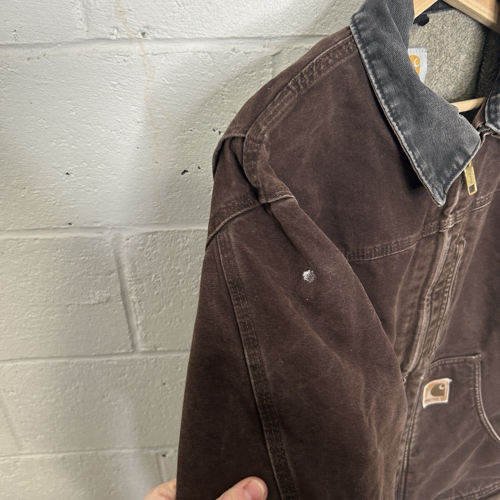 Vintage Carhartt Sherpa-Lined Ridge Jacket “Dark Brown” C61 DKB Men’s Medium