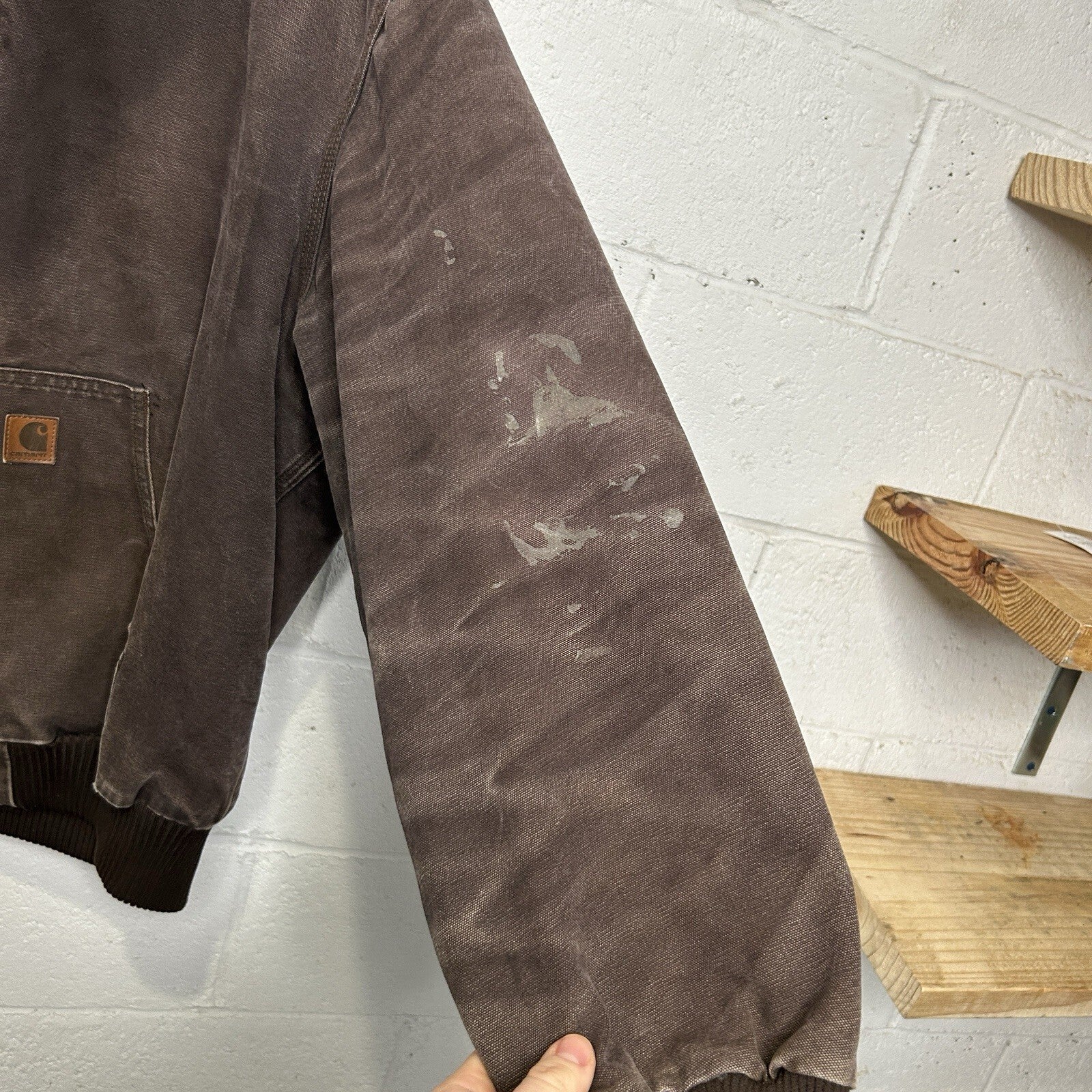 Vintage Carhartt Hooded Active Jacket “Dark Brown” J130 DKB Men’s X-Large Worn