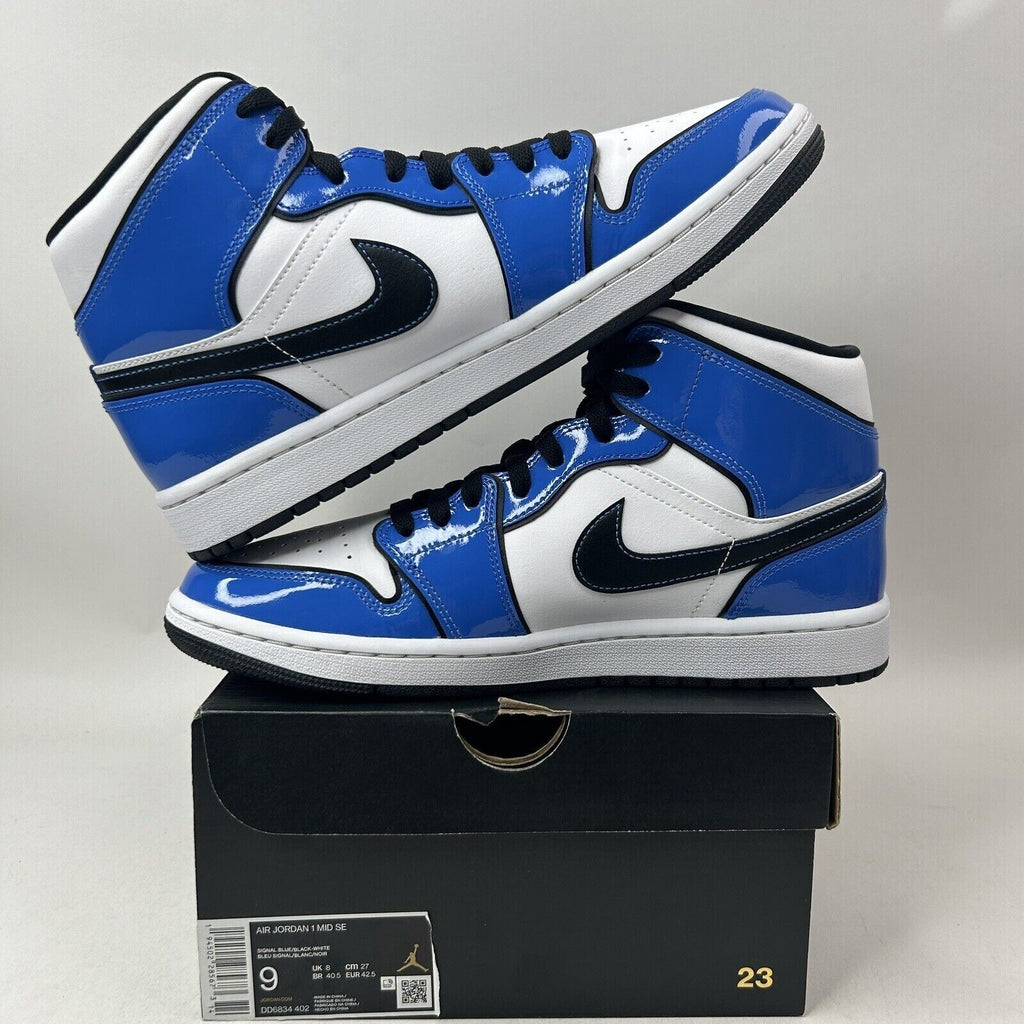 Nike Shoes Air Jordan 1 Mid Retro “Signal Blue” DD6834-402 Men’s 9 Worn