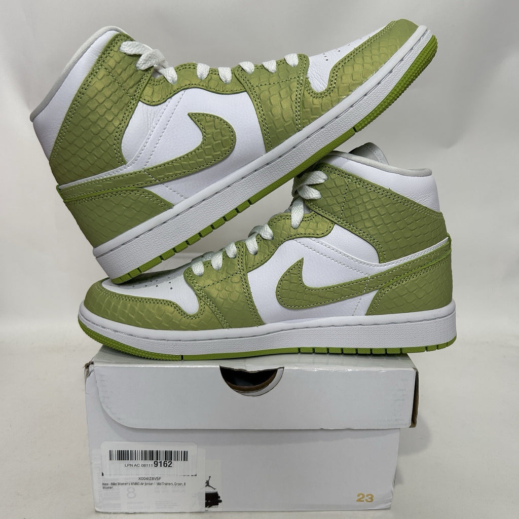 Nike Air Jordan 1 Retro Mid SE WMNS “Green Python” DV2959-113 Women’s 8 New
