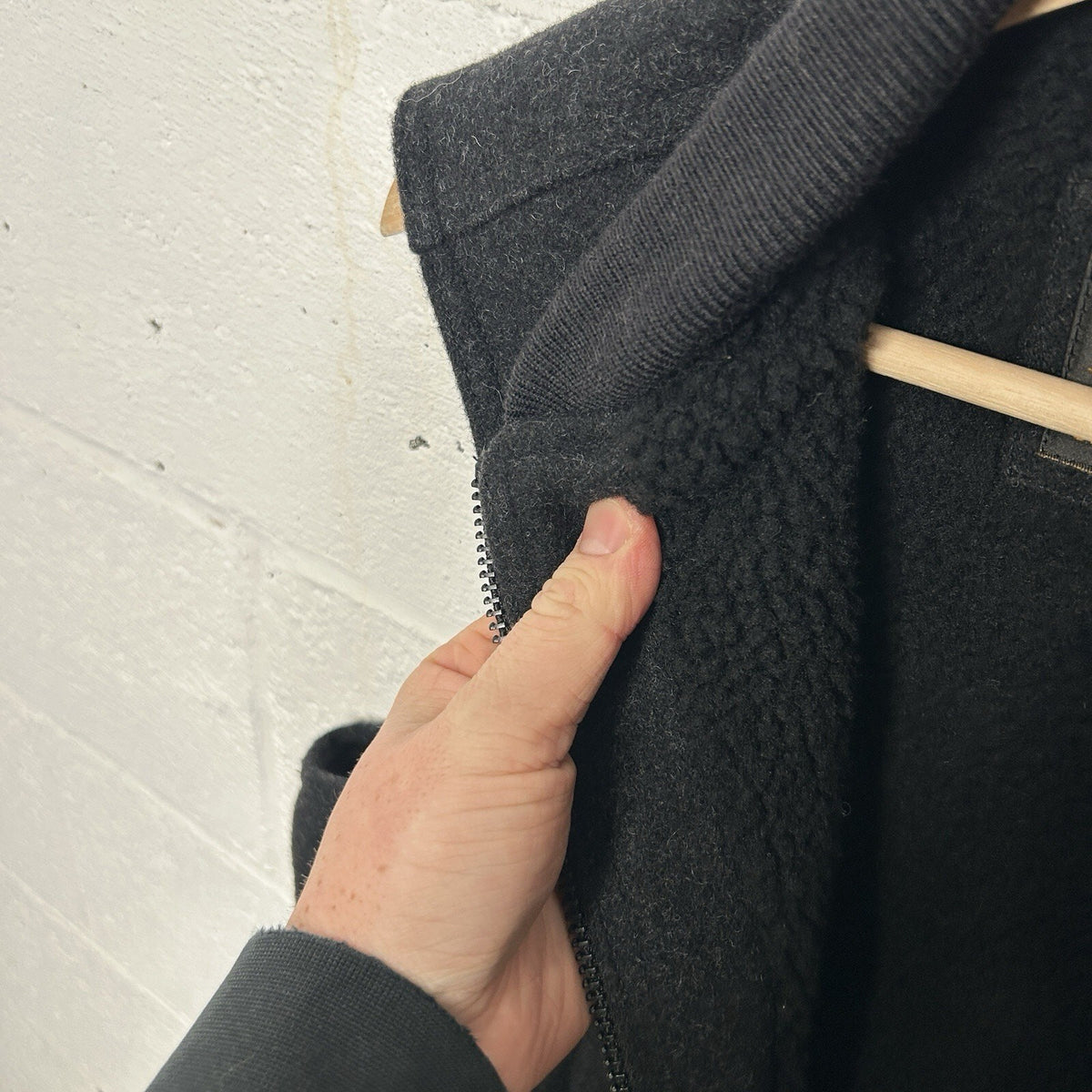 Filson Mackinaw Wool Sherpa-Lined Work Vest “Charcoal”