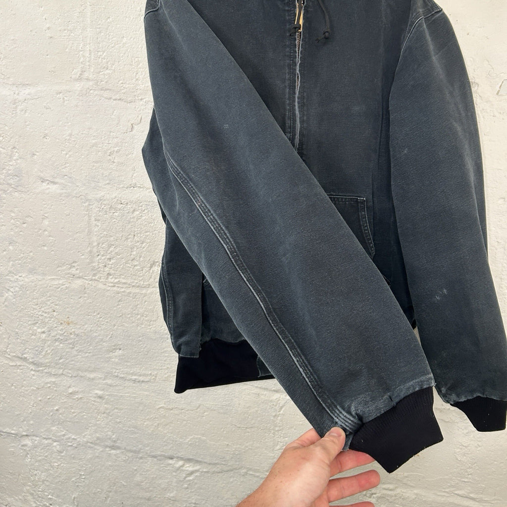 Faded Thrashed Carhartt Thermal Hooded Active Jacket “Black” J131 BLK Men’s LRG