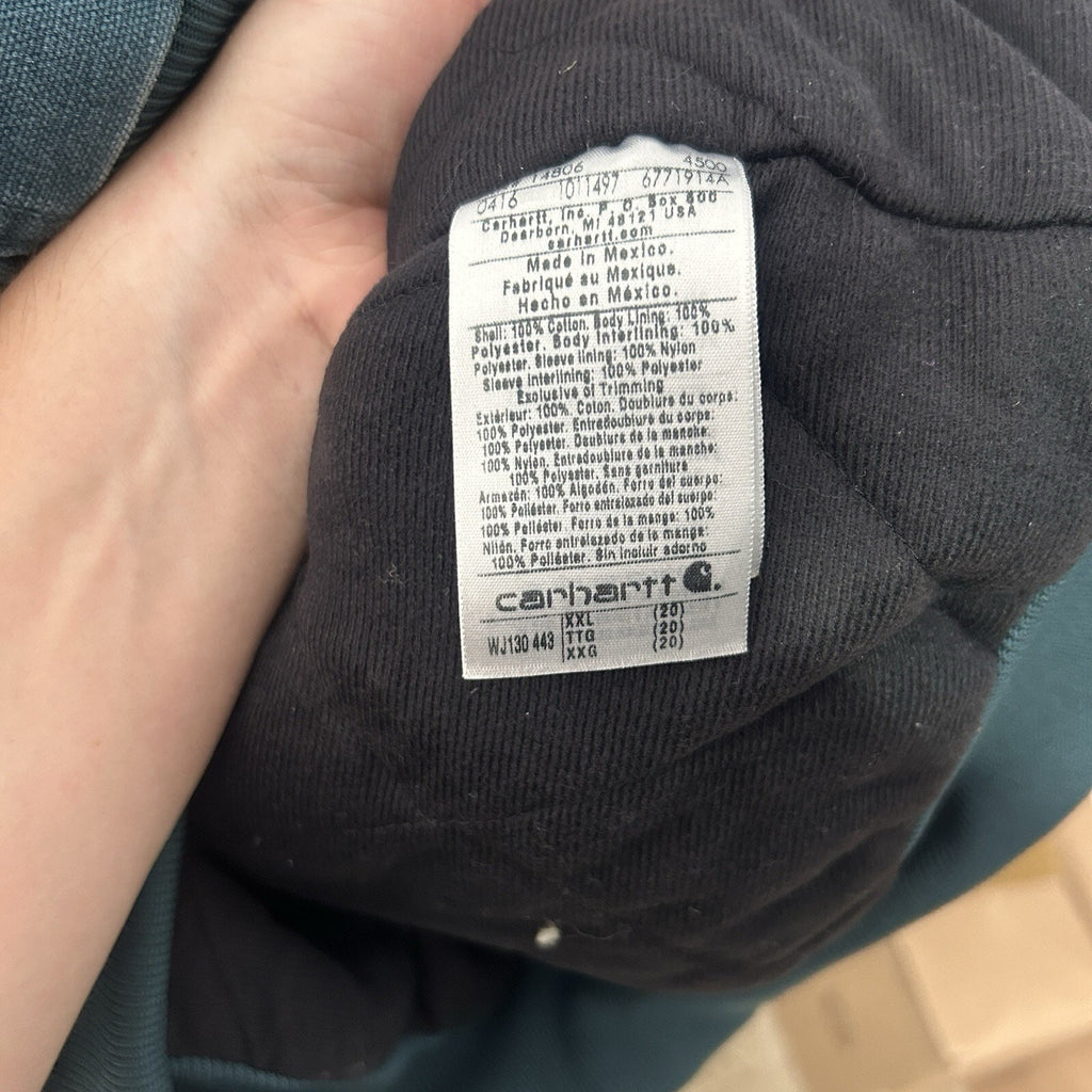 Y2K Carhartt Quilted Active Jacket “Teal Blue” WJ130-443