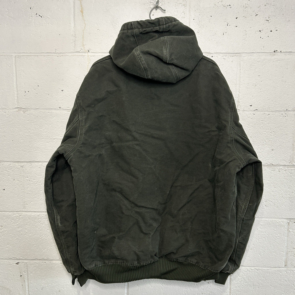Vintage Carhartt Quilted Hooded Active Jacket “Moss” J130 MOS Men’s X-Large