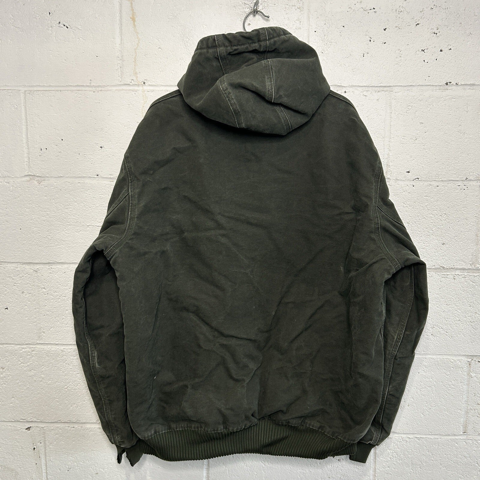 Vintage Carhartt Quilted Hooded Active Jacket “Moss” J130 MOS Men’s X-Large