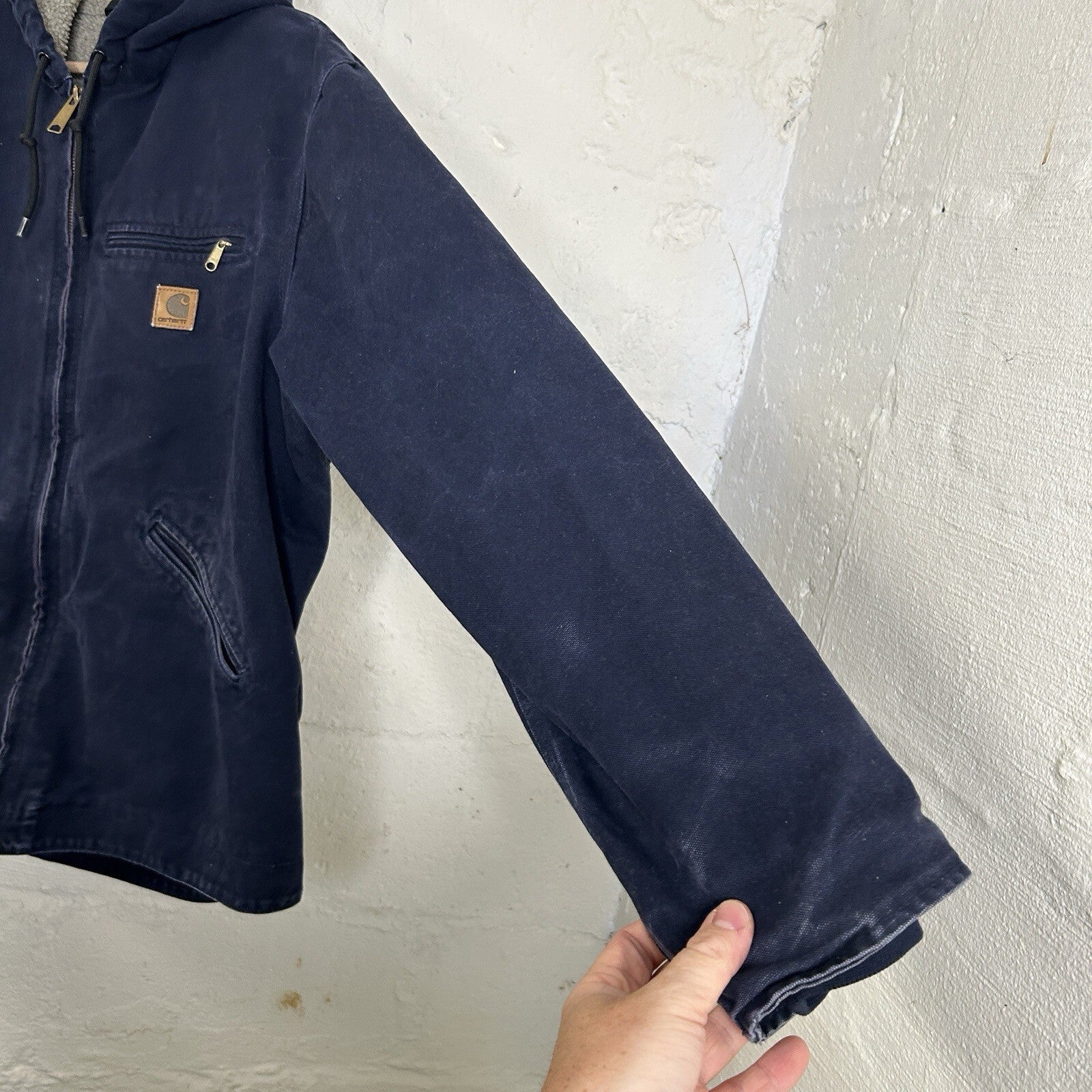 Vintage Carhartt Hooded Detroit Jacket “Midnight Blue” J141 MDT Men’s Large