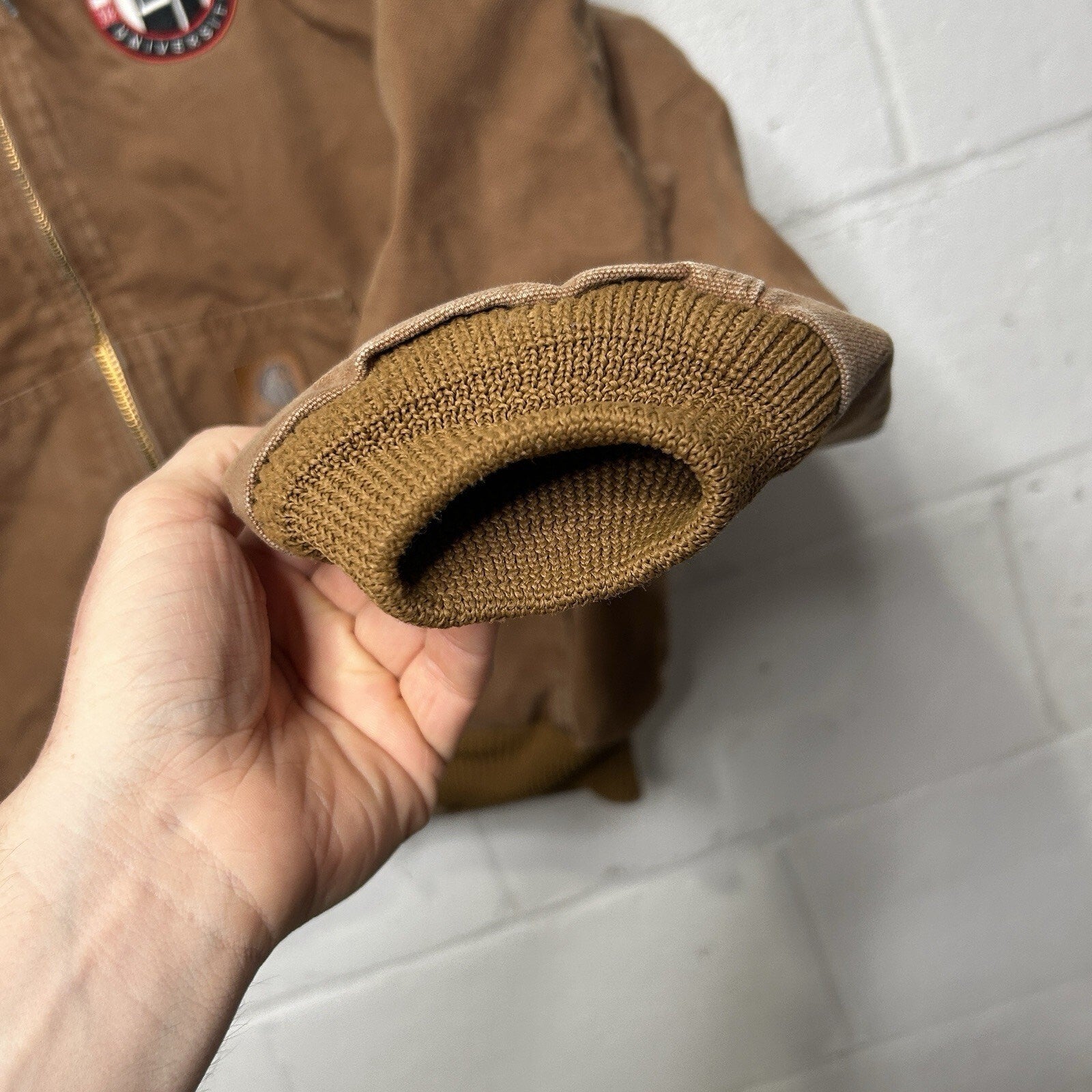 Carhartt Quilt-Lined Hooded Canvas Active Jacket “Brown”