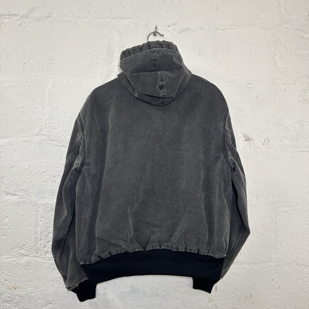 Vintage Faded Carhartt Thermal Hooded Active Jacket “Black” JR105 Men’s Large