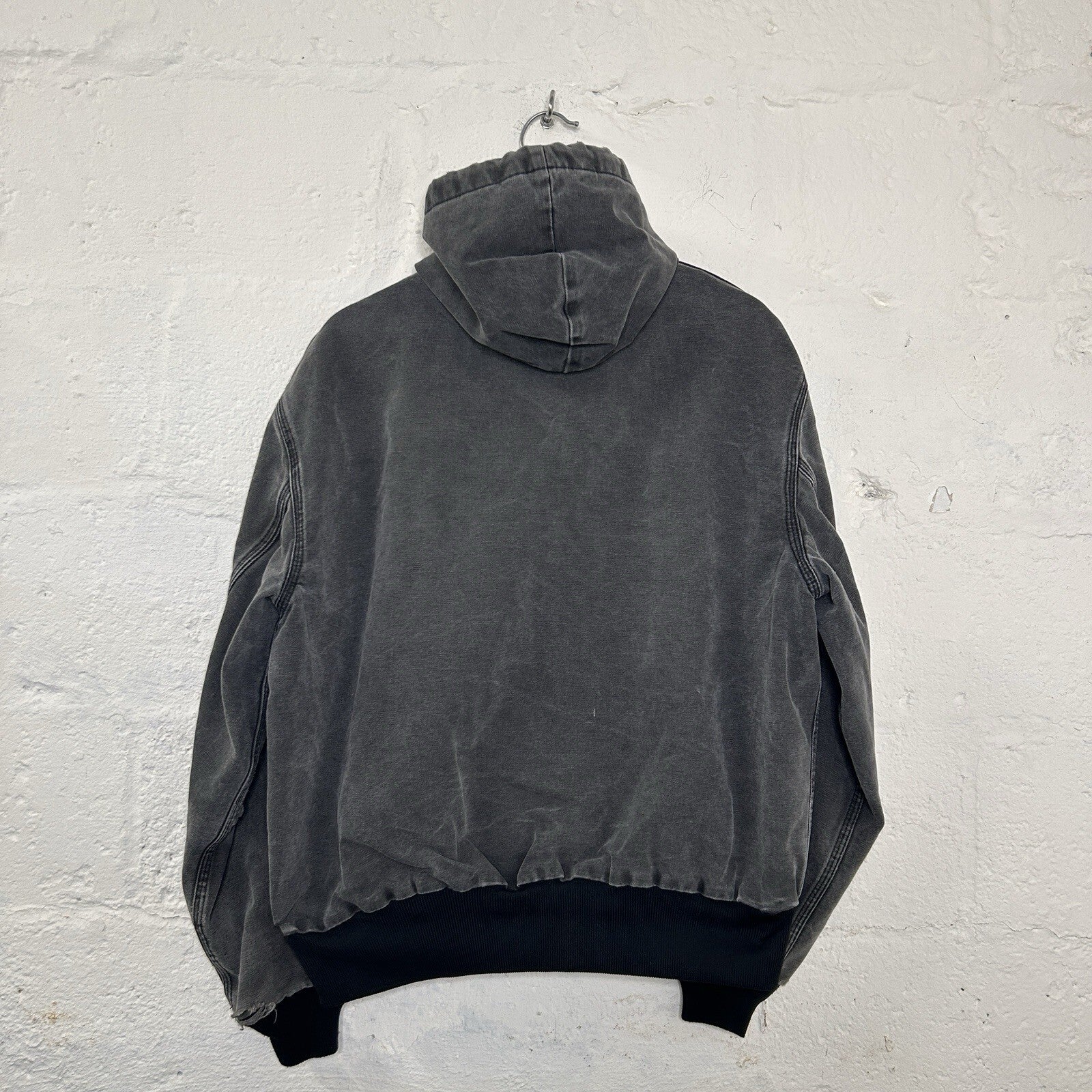 Vintage Faded Carhartt Thermal Hooded Active Jacket “Black” JR105 Men’s Large