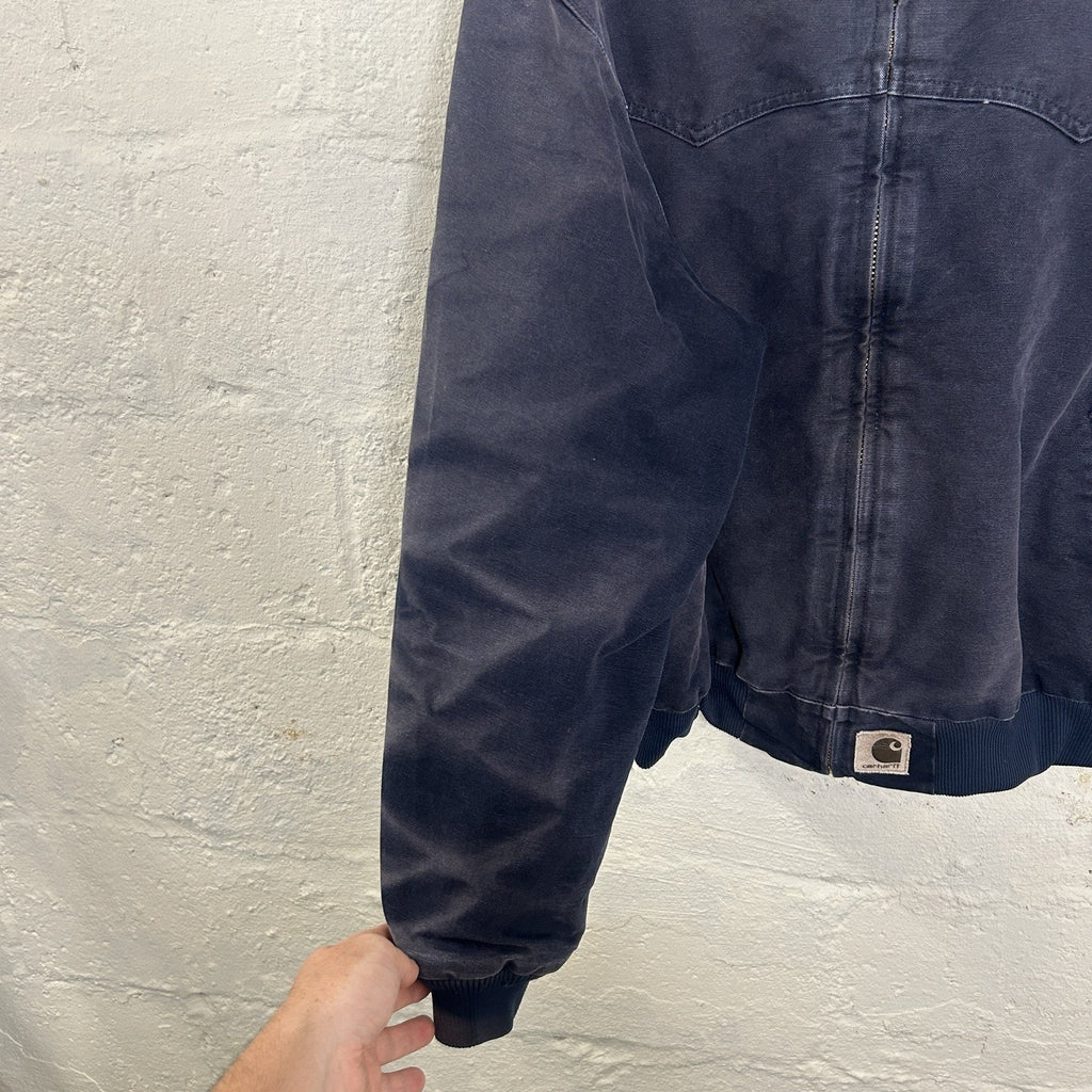 Vintage Faded Carhartt Quilted Santa Fe Jacket “Midnight Blue”