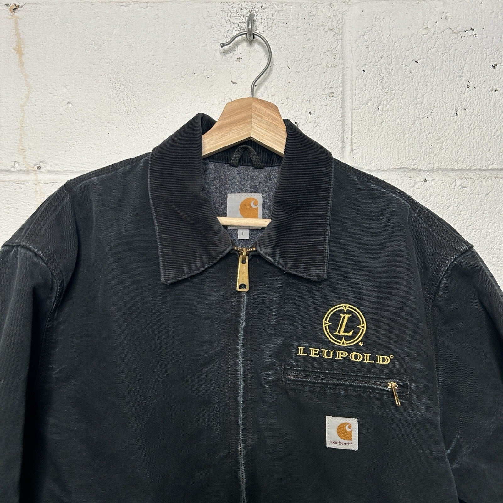 Vintage Carhartt Blanket-Lined Detroit Jacket “Black” Leupold J001 BLK Men’s L