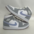 Nike Air Jordan 1 Mid WMNS “Wolf Grey/Aluminum” BQ6472-105 Women’s 6.5 New