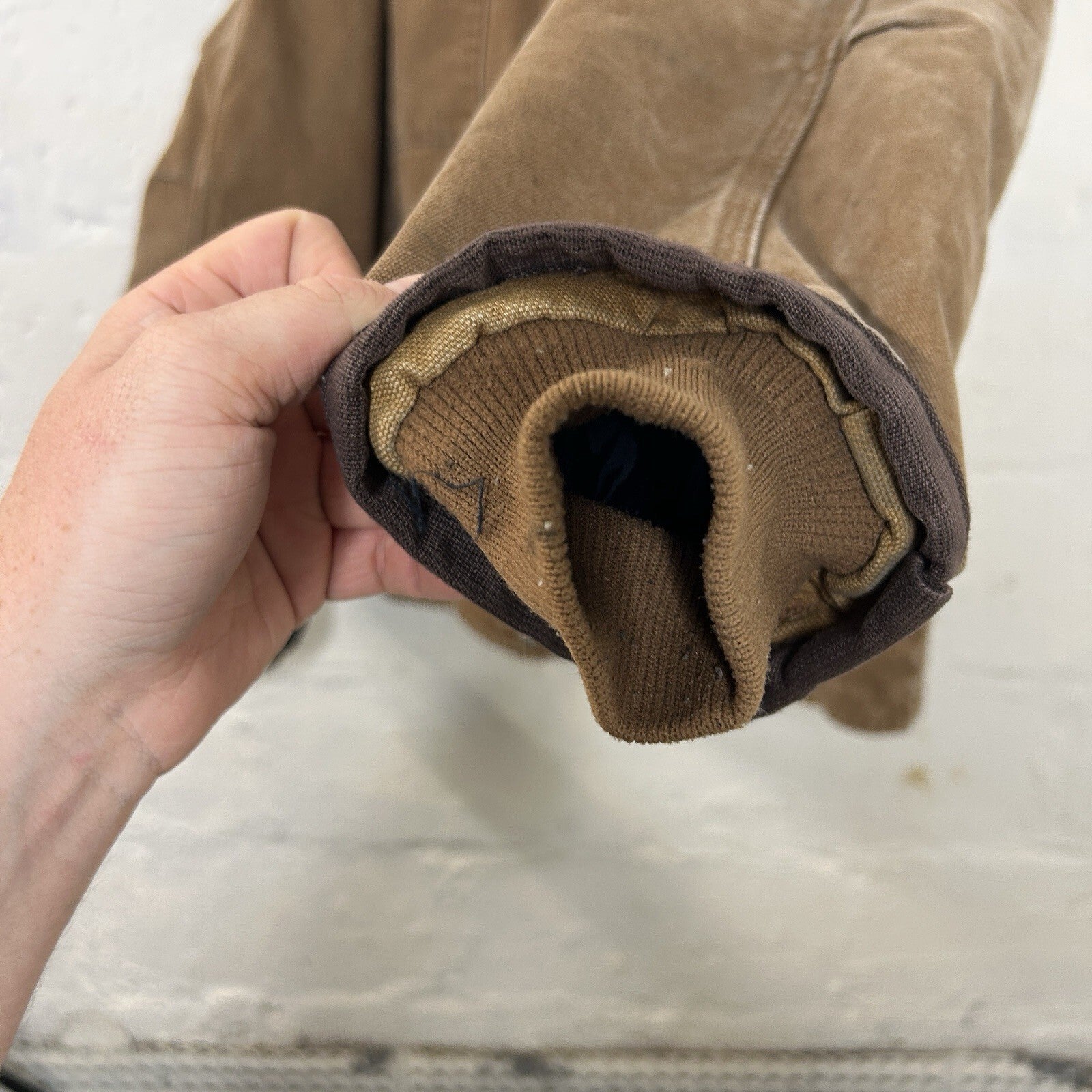 Y2K Carhartt Sherpa-Lined Hooded Multi-Pocket Jacket “Brown” J284 BRN Men’s XL