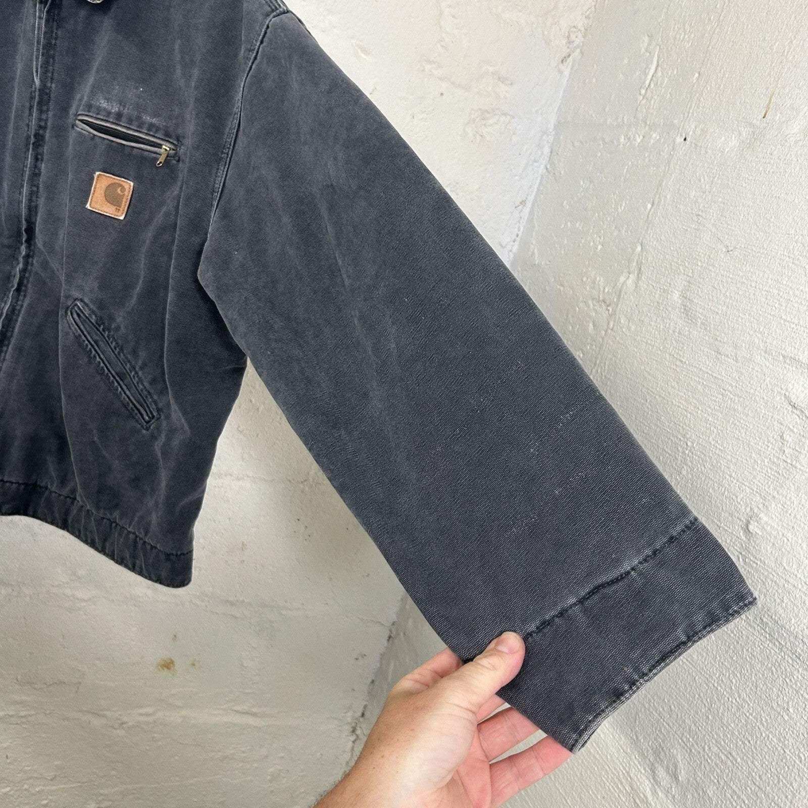 Vintage Carhartt Blanket-Lined Detroit Jacket “Petrol Grey” J97 PTL Men’s XL