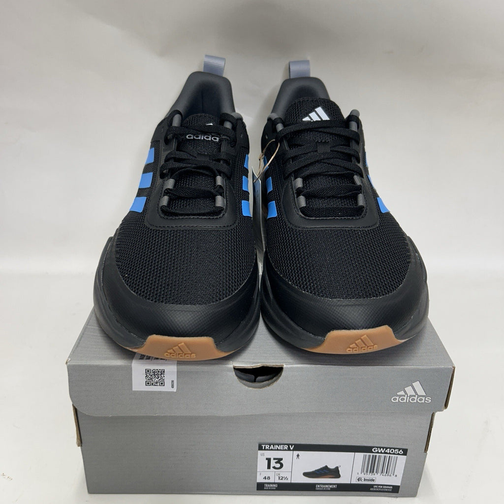 Adidas Trainer V “Black Pulse Blue Gum” Athletic Sneakers GW4056 Men’s 13 New