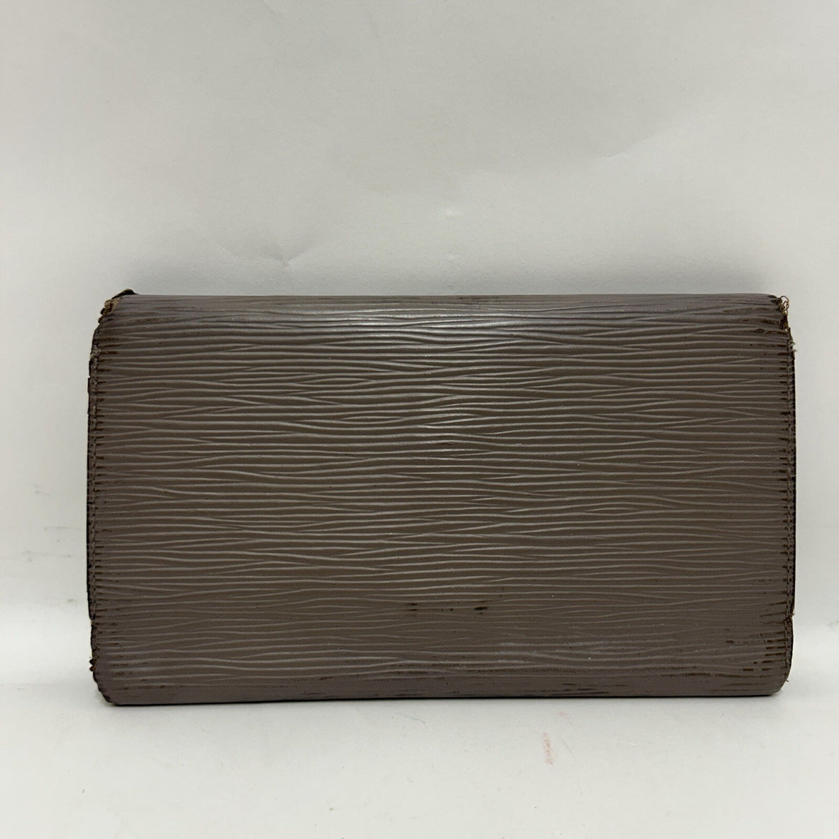 Louis Vuitton Women's EPI Leather Envelope Long Wallet “Light Grey” Beat