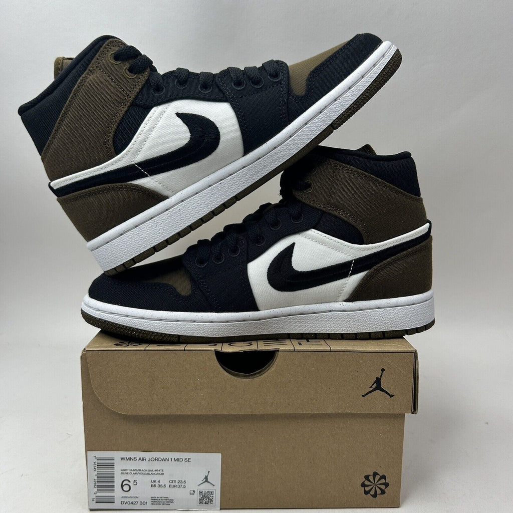 Nike Shoes Air Jordan 1 Mid SE WMNS Retro "Olive Toe" 2023