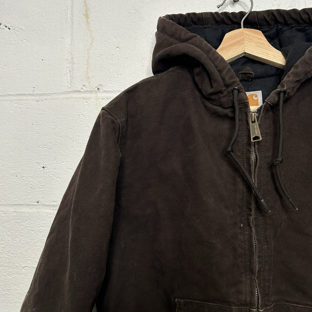 Y2K Carhartt Quilted Hooded Active Jacket “Dark Brown” WJ130 DKB Women’s XS
