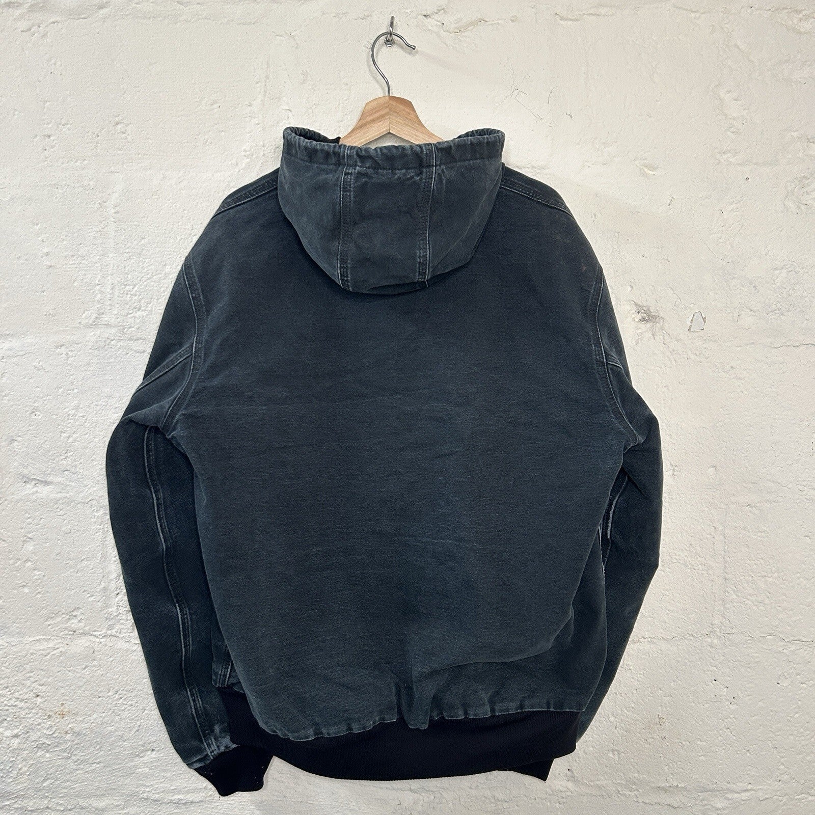 Faded Thrashed Carhartt Thermal Hooded Active Jacket “Black” J131 BLK Men’s LRG