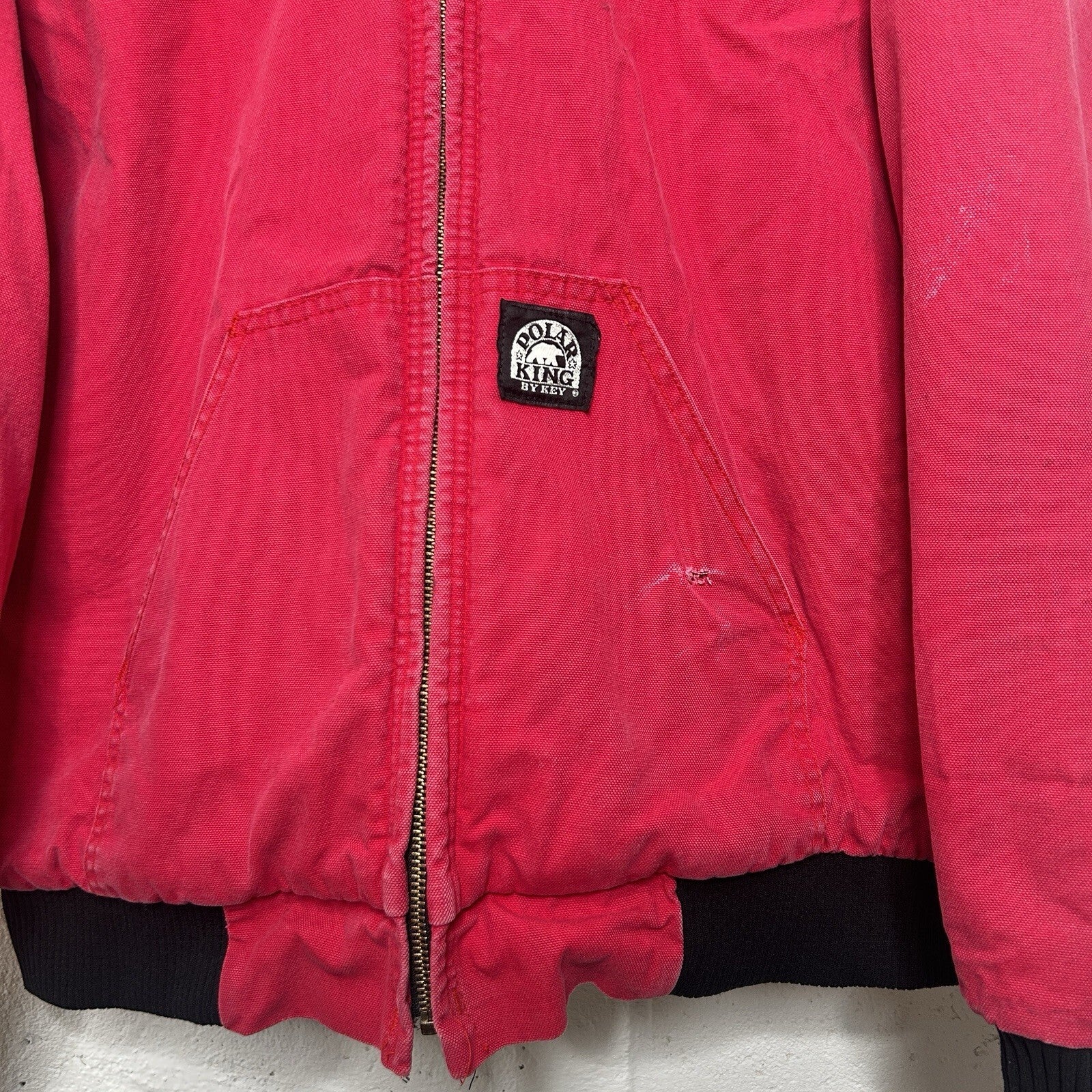 Vintage Polar King Quilted Canvas Hooded Jacket “Red Black” Men’s Large Carhartt