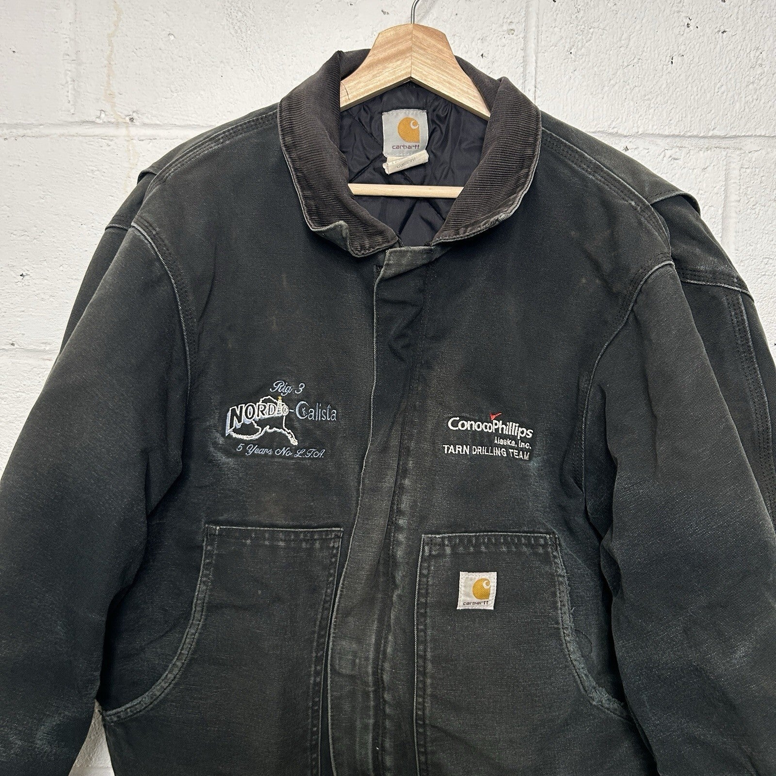 Vintage Carhartt Quilted Traditional Artic Jacket “Black” J02 BLK Men’s 44/Large