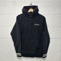 Supreme Black Embroidered Pullover Striped Hoodie “Black” Men’s Medium