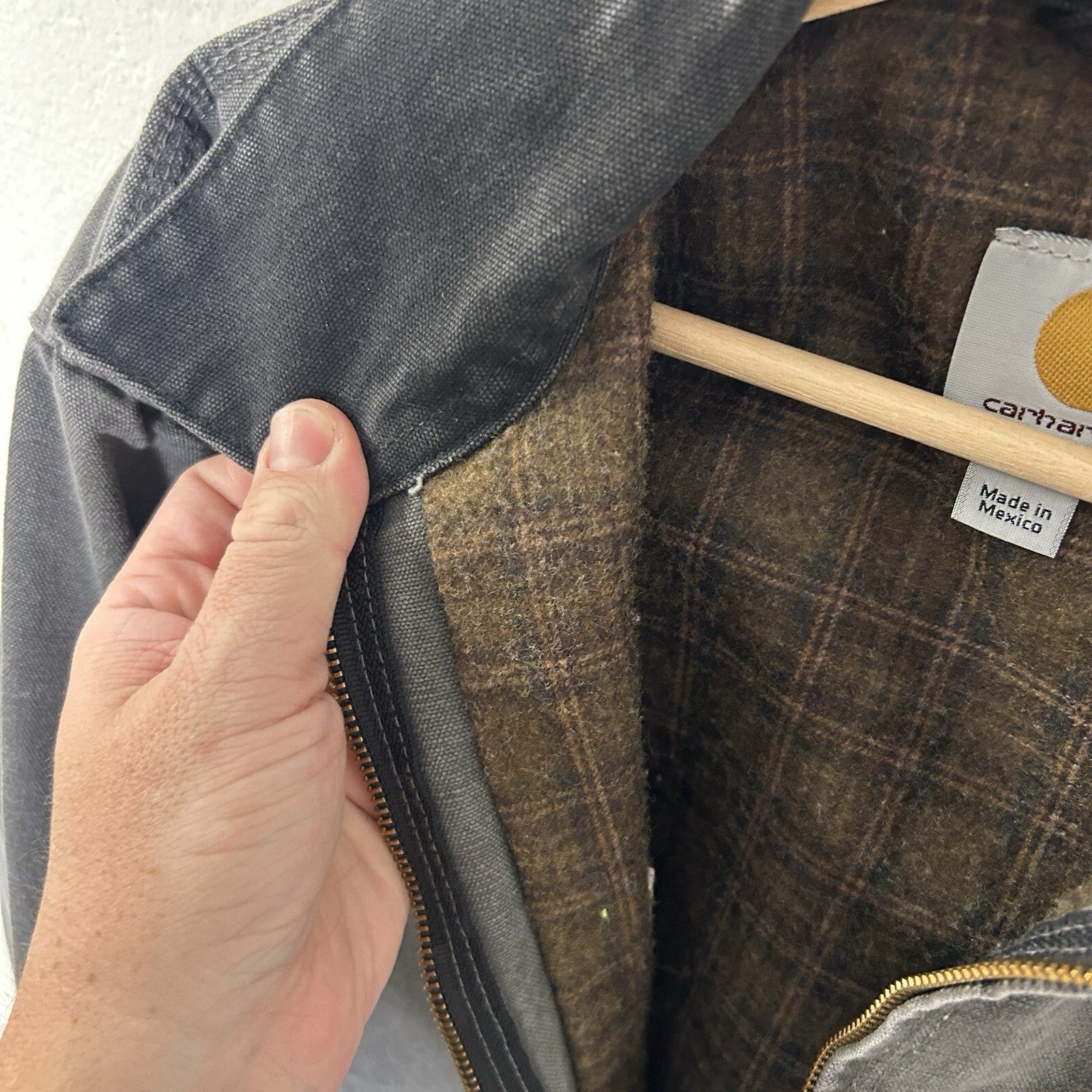 Vintage Carhartt Blanket-Lined Detroit Jacket “Gravel” J97 GVL Men’s Large