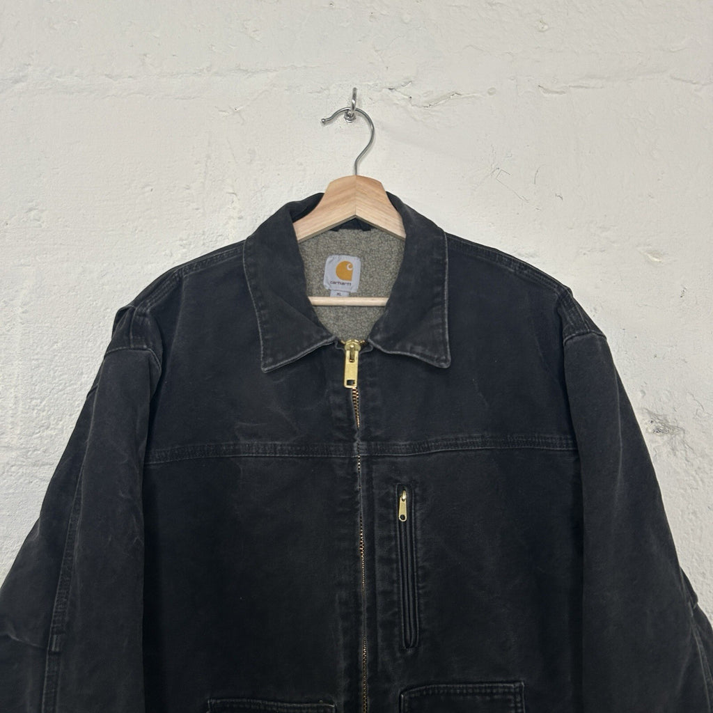 Carhartt Sandstone Sherpa-Lined Ridge Coat “Black” C61 BLK Men’s X-Large