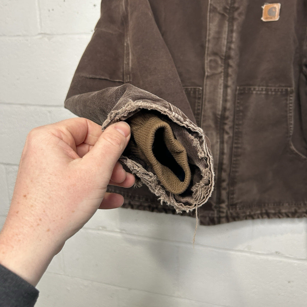 Vintage Carhartt Quilted Traditional Jacket “Dark Brown” J22 DKB Men’s Large