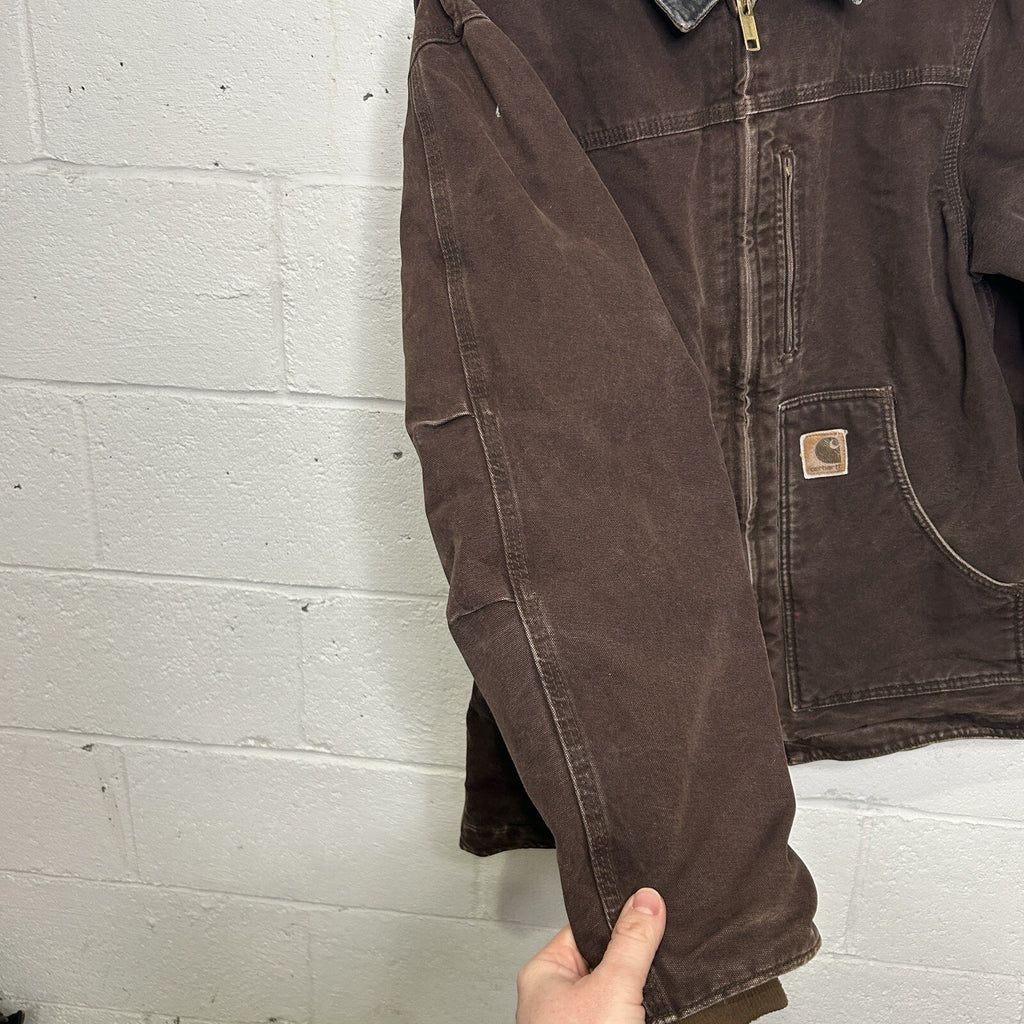 Vintage Carhartt Sherpa-Lined Ridge Jacket “Dark Brown” C61 DKB Men’s Medium