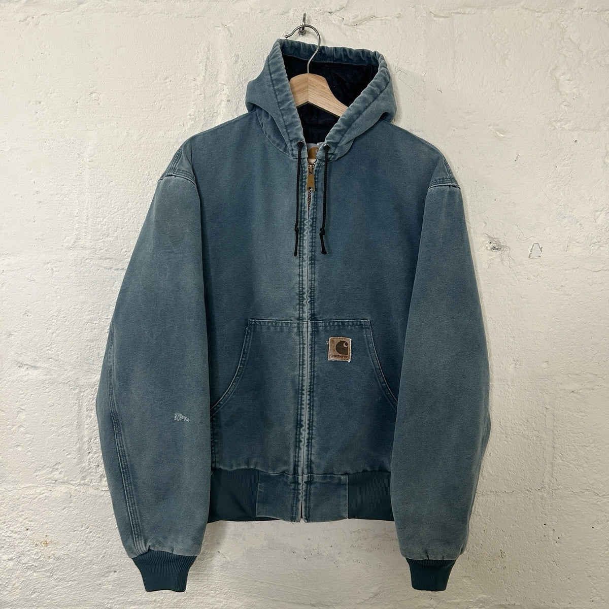 Vintage Carhartt Quilted Hooded Active Jacket “Cobalt Blue” JQ296